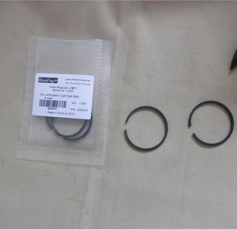 TU26 PISTON RINGS 33MM  FITS MITSUBISHI TB26 TL26 &MORE CYLINDER KOLBEN KIT 25.4CC 26CC TRIMMERS EDGER BRUSHCUTTER FREE SHIPPING ► Photo 1/4