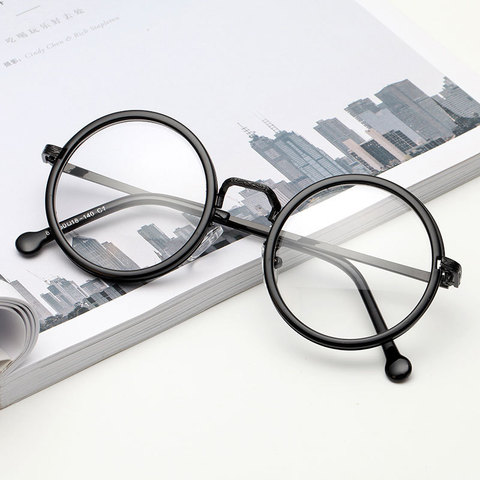 Retro Round Glasses Frame Women Men Clear Lens Myopia Eyeglasses Frames Transparent Optical Prescription Eye Glasses Spectacles ► Photo 1/6