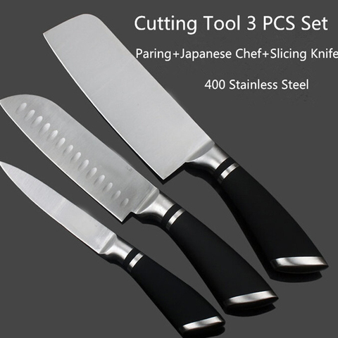 3 PCS Popular Stainless Steel Kitchen Knife Set Chopping Santoku Utility Knife 3Cr14mov Chef Knives Set Super Sharp Cooking Tool ► Photo 1/6