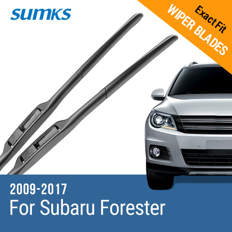 SUMKS Windscreen Hybrid Wiper Blades for Subaru Forester Fit Hook Arms 2009 2010 2011 2012 2013 2014 2015 2016 2017 ► Photo 1/6