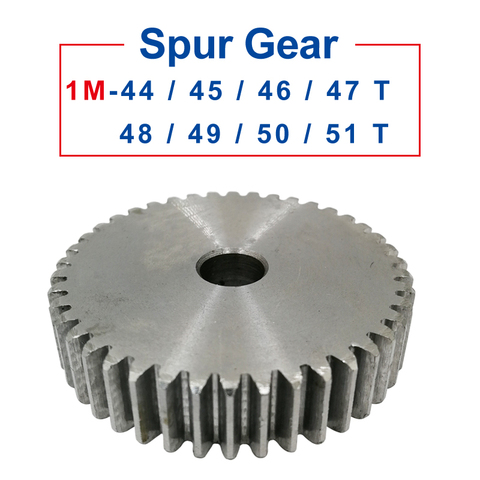 1 Piece spur Gear 1M44/45/46/47/48/49/50/51T rough Hole 6/8mm pinion gear 45#carbon steel Material  motor gear Total Height 10mm ► Photo 1/6