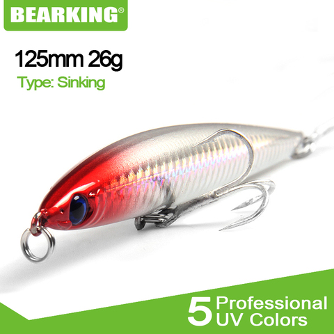 2017 hot model Bearking pencil 125mm 26g Fishing Wobblers 5pcs/lot Fishing Lure Bait Swimbait Crankbait with 2xstrong Hooks ► Photo 1/6