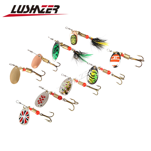 LUSHAZER Fishing spinner bait 2.5-4.5g spoon lure metal baits treble hook isca artificial fish wobbler feeder carp spinnerbait ► Photo 1/5