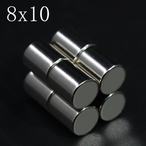 2/5/10/20/50 Pcs 8x10 Neodymium Magnet 8mm x 10mm N35 NdFeB Round Super Powerful Strong Permanent Magnetic imanes Disc ► Photo 1/6