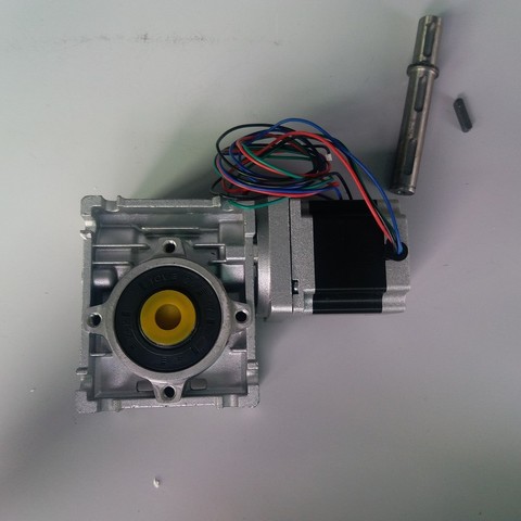 10:1 Worm Gearbox RV030 Speed Reducer 14mm output Nema23 Stepper Motor 3A 1.2NM 172Oz-in kit Convert 90 degree For CNC Router ► Photo 1/5