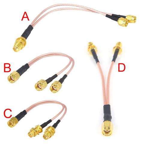SMA male to Y type 2X SMA female male rp sma Connector Splitter Combiner Cable Pigtail RF Extension RG316 Cable ► Photo 1/5