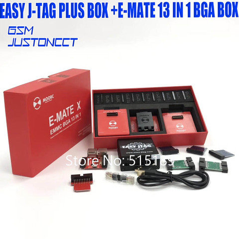 2022 the Newest  version Full set Easy Jtag plus box Easy-Jtag plus box+E-MATE 13 in 1 bga  box ► Photo 1/2