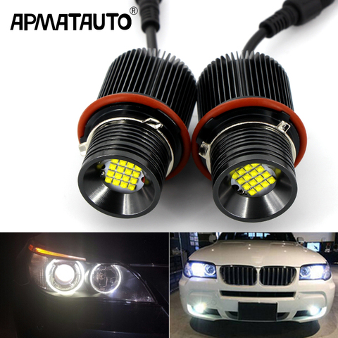 H8 BMW LED Angel Eyes Halo Ring Headlight Bulbs 2PCS