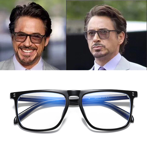 Anti Blue Light Glasses for tony Stark Blocking Filter Reduces Eyewear Strain Clear Gaming  Computer Glasses Men Improve Comfort ► Photo 1/1