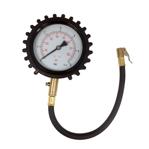 4 Inches Dial Car Tire Pressure Gauges With Clip On Air Chuck Pressure Testing ► Photo 1/5