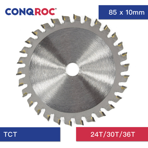 85 x 10mm TCT Circular Saw Blade 24T/30T/36T Woodworking Cutting Disc ► Photo 1/5