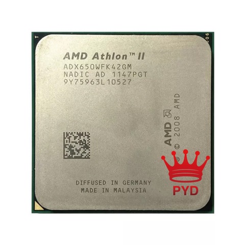 AMD Athlon II X4 650 3.2 GHz Duad-Core CPU Processor X4-650 ADX650WFK42GM Socket AM3 ► Photo 1/2