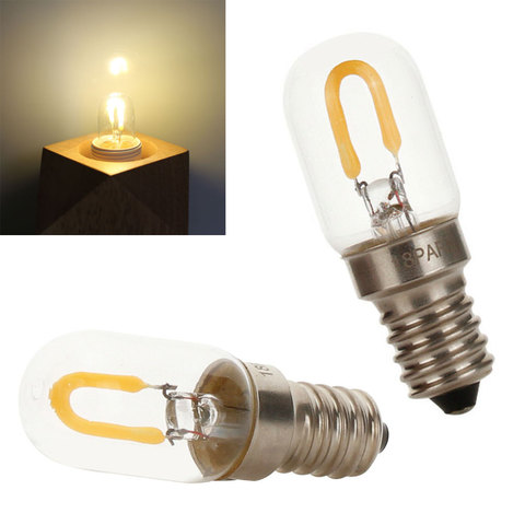 T20 E14 SES LED Filament COB Bulb Vintage Retro Warm White 1W Glass Lamp Replace 10W Halogen Chandelier Lamp Lighting 220V ► Photo 1/6