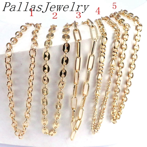 5Pcs Gold Filled Oval Link Chain Necklace, Gold Chain Necklace, Ready to wear w/Lobster Clasp, ► Photo 1/6