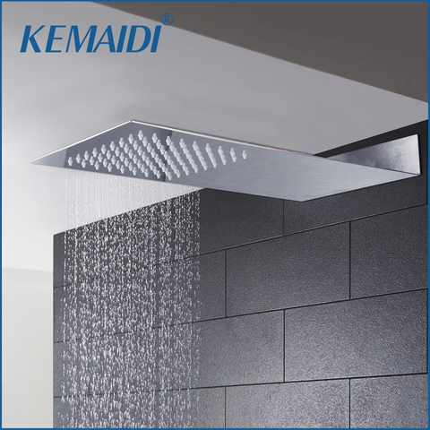 KEMAIDI Bathroom Ultrathin Shower Head Rainfall Square 304 Stainless Steel Shower Head Bathroom Shower Wall Mount Overhead ► Photo 1/6