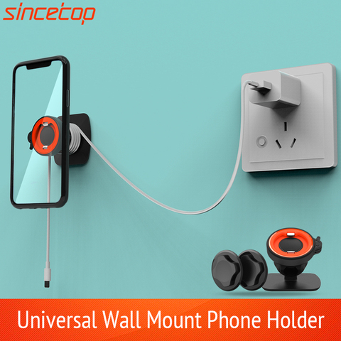 Quick Wall Phone Holder Universal for iPhone 11 X 8 Max Cell Phone Wall Desk Dashboard Mount Clip Holder Stand For Huawei XiaoMi ► Photo 1/6