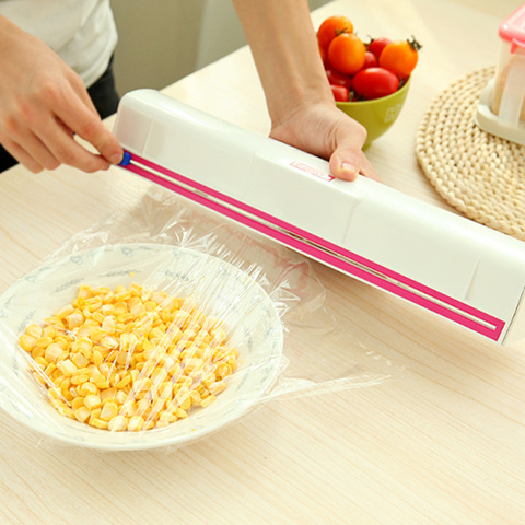 Plastic Wrap Cutter, Food Freshness Dispenser Preservative Film