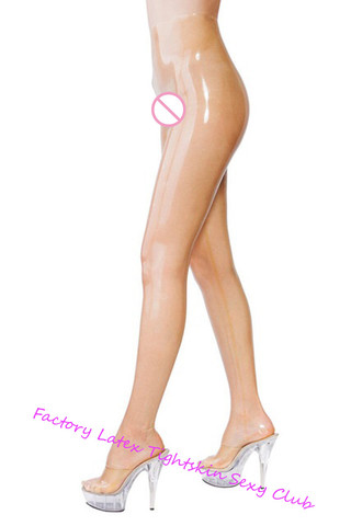 Transparent latex leggings sexy rubber latex pants pantyhose trousers with socks for women  latex pants women ► Photo 1/3