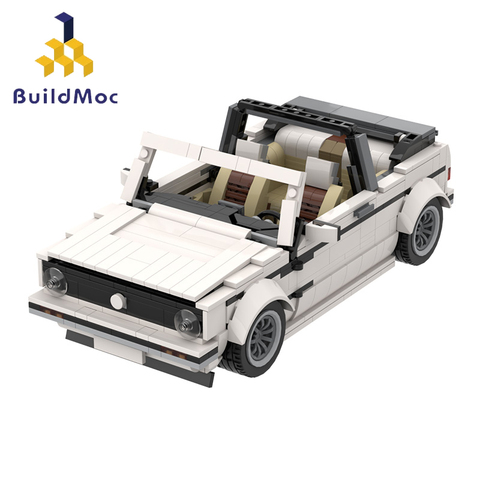 BuildMoc Technic Creator Mini Golf Cabriolet Sports Green Grey White Black DIY Building Blocks Super Racing Car Kids Toys Gifts ► Photo 1/4