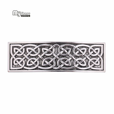 My Shape Viking Lucky Knot Znic Alloy Antique Silvery Hair Clips Hairpins Simple Rectangular Head Headdress Hair-Holder Jewelry ► Photo 1/6