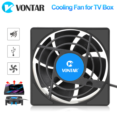 VONTAR C1 Cooling Fan for Android TV Box Set Top Box Wireless Silent Quiet Cooler DC 5V USB Power Radiator Mini Fan 80x80x25mm ► Photo 1/6