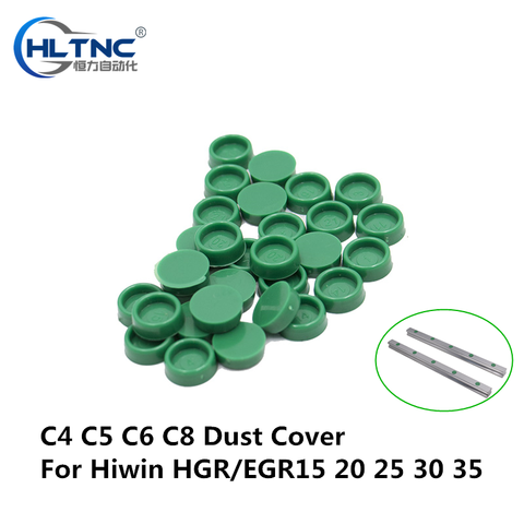 100pcs HIWIN Linear Motion Rail Guide Dust Cover C4 C5 C6 C8 Plastic Green Caps Protector HGR15 HGR20 HGR25 HGR30 HGR35 EGR15 ► Photo 1/1