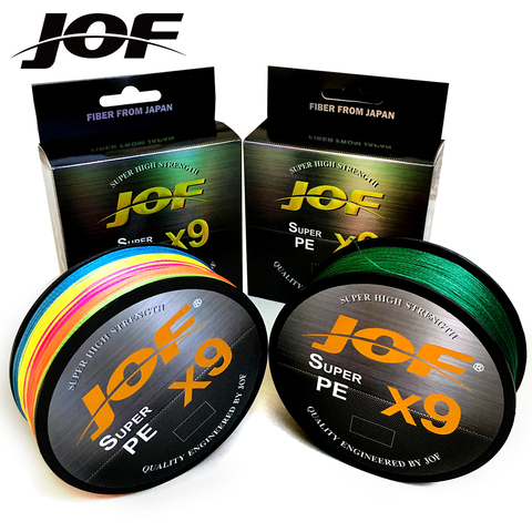 JOF X9 500M 300M 100M Braided Fishing Line 9 Strands MultiColor Multifilament Saltwater PE Line 20 24 35 40 50 65 80LB ► Photo 1/6