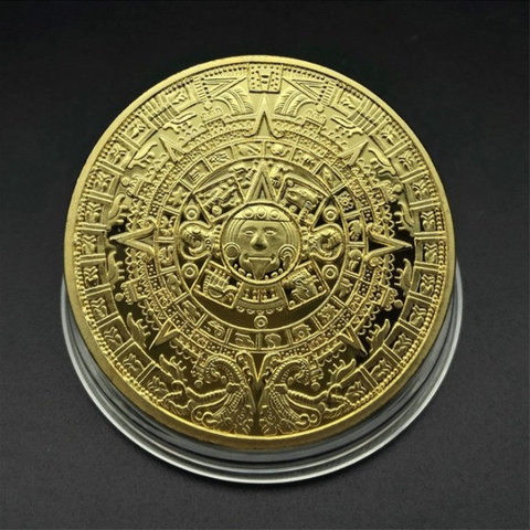 Pyramids Gold American Maya Coins Silver Non-currency Aztec Mexico Foreign Memorial ► Photo 1/5