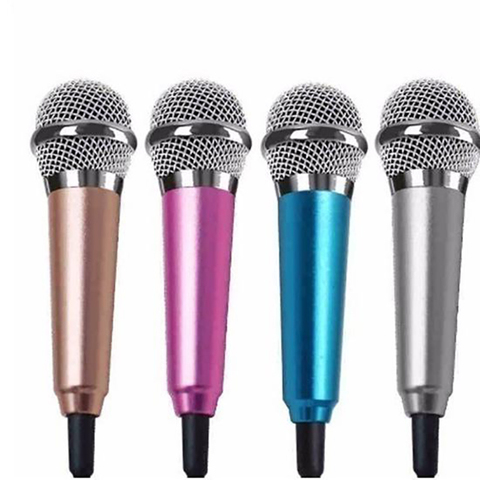 Portable 3.5mm Stereo Studio Mic KTV Karaoke Mini Microphone For Cell Phone Laptop PC Desktop 5.5cm*1.8cm Small Size Mic ► Photo 1/6