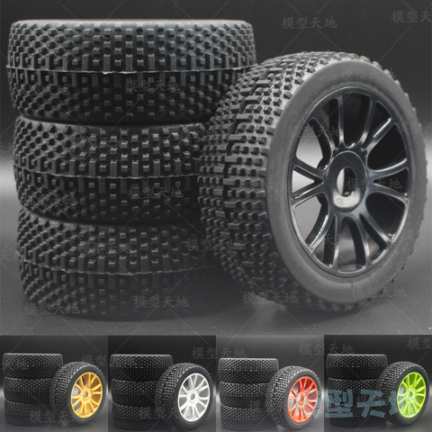 RC 1/8 Off-Road Car Buggy Rubber Truck Tires 112MM Rubber Tyre Plastic Wheel Rim Hex Adapter 17MM for 811 8sc 94885 84-801 ► Photo 1/1