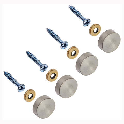 4 Pcs 16mm Stainless Steel Caps Decorative Mirror Nails ► Photo 1/5