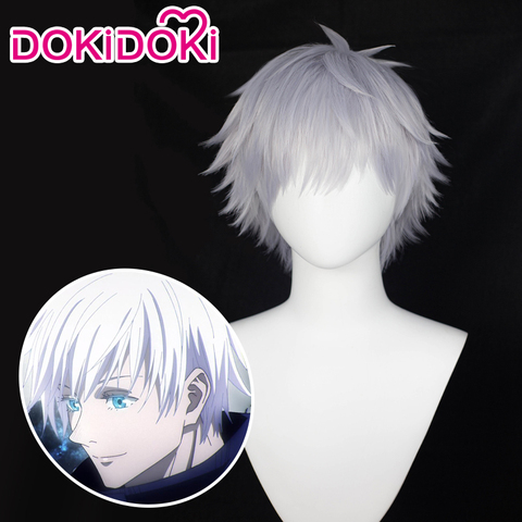 Dokidoki Anime Cosplay Jujutsu Kaisen Cosplay Gojo Satoru Wig Jujutsu Kaisen Gojo Satoru Costume Wig ► Photo 1/5