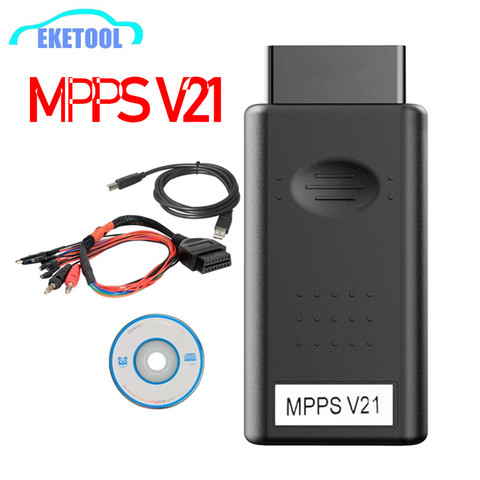 MPPS V21 Newest Version V21.0.1.3 ECU Programmmer Add more Function Than MPPS V18 V16 with Breakout Tricore Cable EEPROM ► Photo 1/6