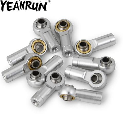 YEAHRUN 10pcs/set Aluminum M3 Link Rod End Ball Joint CW CCW for 1/10 RC Car Crawler SCX10 D90 ► Photo 1/6