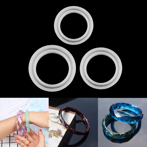 1pcs Bracelet Bangle Silicone Mold For Resin Hand Craft Jewelry Epoxy Resin Moulds For DIY Jewelry Making Finding Supplies Tools ► Photo 1/6