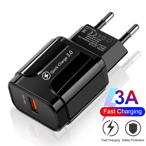 Quick Charge 3.0 4.0 5V 3A Usb Charger For Xiaomi Redmi Note 4X qc3.0 Fast Charging Zinc Micro USB Cable Moblie Phone Chargers ► Photo 1/6