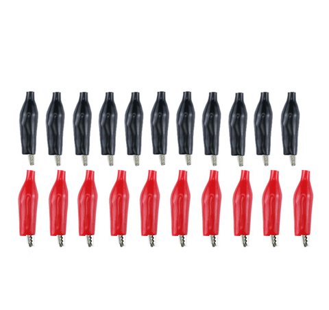 10pcs/lot 28mm/35mm/45mm Metal Alligator Clip G98 Crocodile Electrical Clamp for Testing Probe Meter Black/Red with Plastic Boot ► Photo 1/4