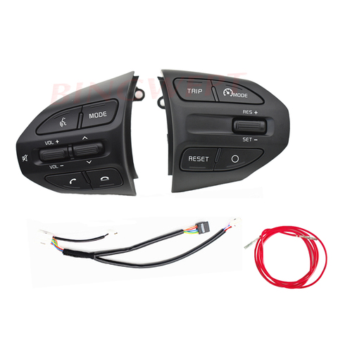 BINGWFPT Steering Wheel Button For KIA K2 RIO 2017 2022 RIO X LINE Buttons Bluetooth Phone Cruise Control Volume Switch ► Photo 1/6