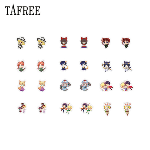 TAFREE Anime JOJO Bizarre Adventure Acrylic Earrings Resin Cartoon Figure Clip on Earrings Epoxy Tiny ear clip New Kid's Jewelry ► Photo 1/6