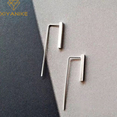 XIYANIKE 925 Sterling Silver Prevent Allergy Stud Earrings Trendy Simple Geometric Jewelry for Women Valentine's Day Gifts ► Photo 1/5