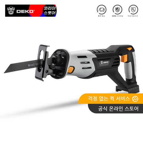 DEKO 20V Cordless Reciprocating Saw Adjustable Speed Electric Saw with Battery and 4 Pieces Blades ► Photo 1/6