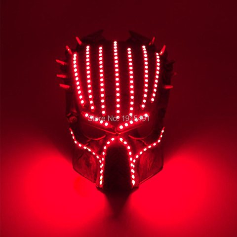 Stage Design Luminous Holiday DIY Decoration Full Face LED Predator Mask Event Glow Party Supplies Carnival Purge Superhero Mask ► Photo 1/6