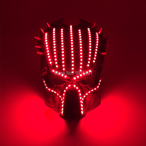 Stage Design Luminous Holiday DIY Decoration Full Face LED Predator Mask Event Glow Party Supplies Carnival Purge Superhero Mask ► Photo 1/6