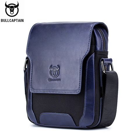 BULLCAPTAIN Man Messenger Bag Men Genuine Leather Shoulder Bags Business Crossbody Casual Bag Famous Brand male Handbag bags ► Photo 1/6