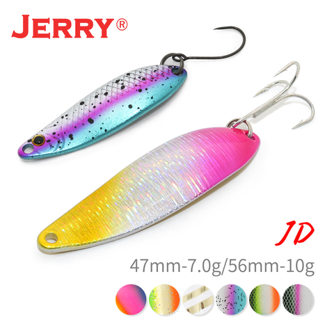 Jerry JD Artificial Spoon Lure 7g 10g casting Metal jigging Baits Fishing Tackle For salmon zander pesca ► Photo 1/6