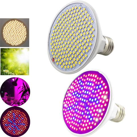 200 Led Full Spectrum Plant Grow light Growth Lamp LED Bulbs Vegetable growbox Tent Lighting Greenhouse E27 Socket ► Photo 1/6