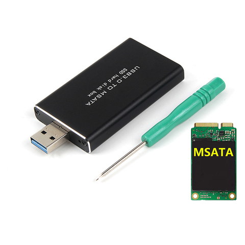 MSATA to USB 5Gbps USB 3.0 to mSATA SSD Enclosure USB3.0 to mSATA Case Hard Disk Adapter M2 SSD External HDD Mobile Box ASM1153E ► Photo 1/6