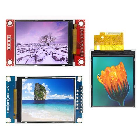 D02 1.77 1.8 inch TFT LCD Module LCD Screen SPI serial 51 drivers 4 IO driver TFT Resolution 128*160 1.8 inch TFT interface ► Photo 1/6