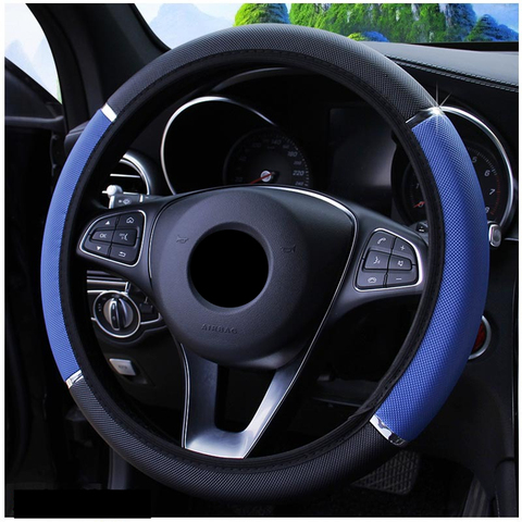 38CM Car Steering Wheel Cover Auto Steering Wheel Braid On The Steering Wheel Cover Case Funda Volante Universal Car Accessories ► Photo 1/6