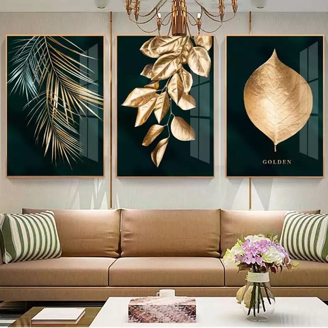 Living room decoration painting green plant mural flower plant wall art picture poster prints canvas poster home deco ► Photo 1/4